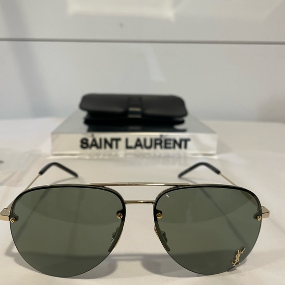 SAINT LAURENT CLASSIC 11 M-003 UNISEX AVIATOR SUNGLASSES - Picture 4 of 9